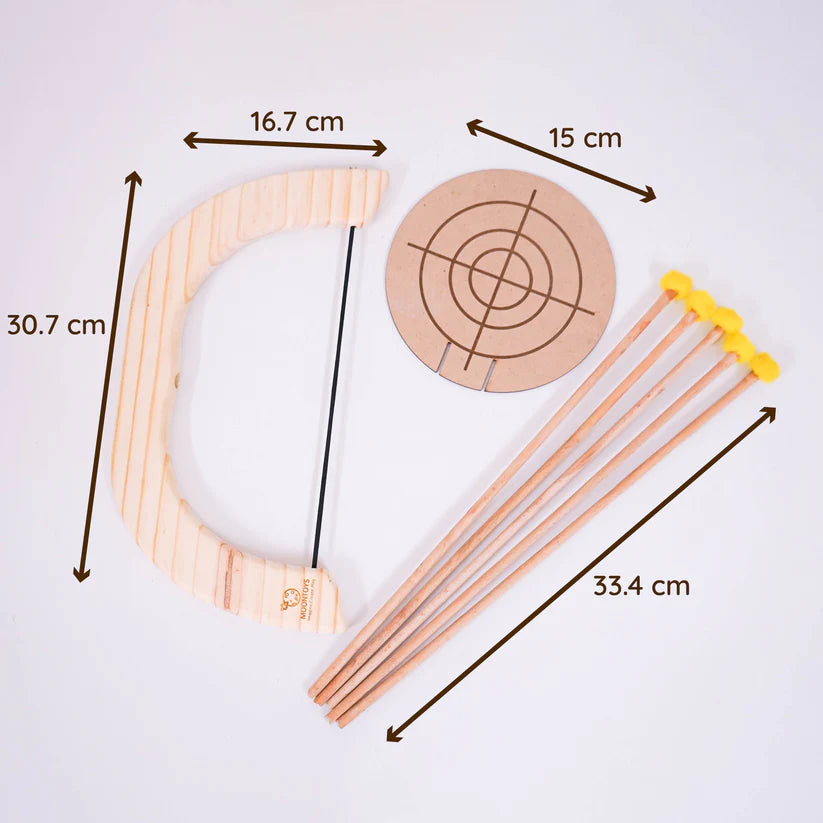 MoonToys- Handmade Wooden Bow and Arrow Set