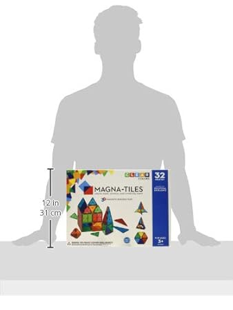 Magna-Tiles Magnetic Building Toys, Clear Colors Set (32 Pieces) - Aaram Parents