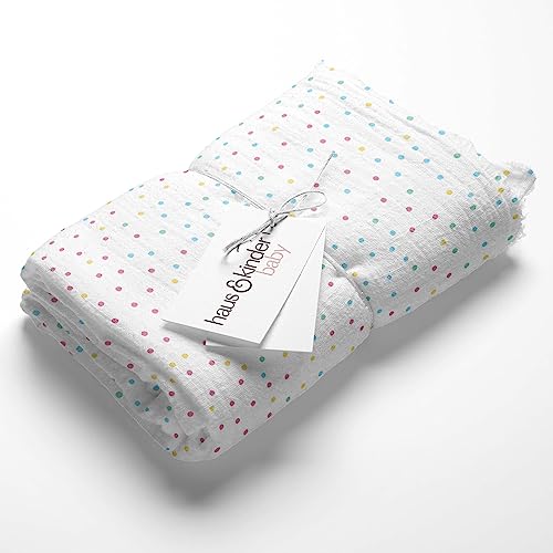 Haus and Kinder 100% Cotton Muslin Swaddles Wrap For Newborn Baby - Soft Swaddle Cloth For New Born, Muslin Baby Swaddle Wrap For New Born, New Born Swaddle, 100X100 Cm, Pack Of 5, Nautical Collection