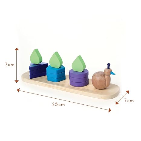 Gubbachhi Mayura Wooden Shape Sorter Toy - Aaram Parents