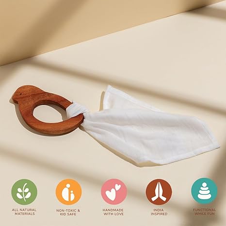 Gubbachhi Teether with Swaddle Gift Set - Aaram Parents