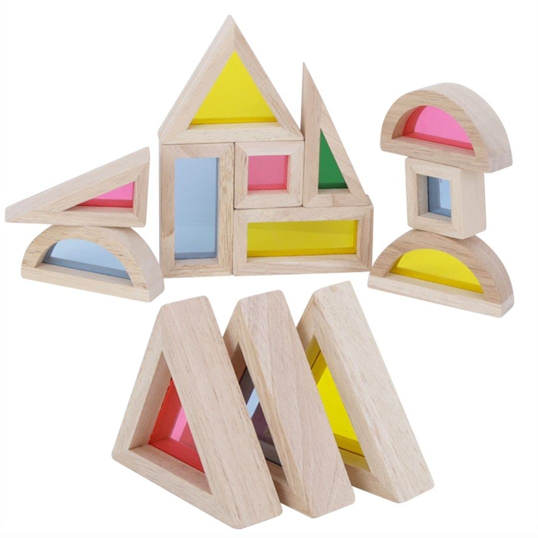 Nesta Toys - Wooden Rainbow Building Blocks (24 Blocks)