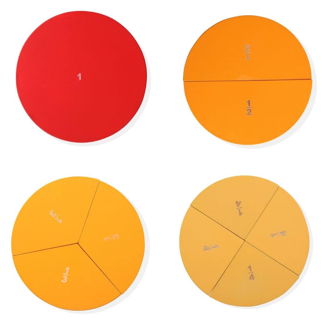 Nesta Toys - Montessori Wooden Educational Puzzles - 3 Variants: Brain Anatomy, Human Body Organs & Fraction Circles