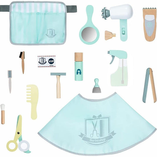 Nesta Toys - Wooden Barber Toy | Make Up Toy for Kids (18 Pcs)