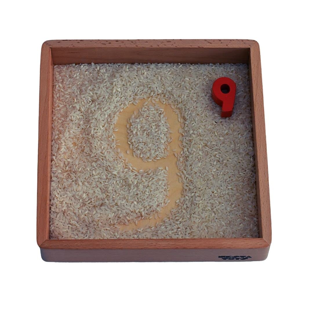 Nesta Toys Montessori-Inspired Sensory Tools: Bin Tools (6 Pcs), Bin Tools with Tray (7 Pcs), Sand Writing Tray, Dough Tool Set