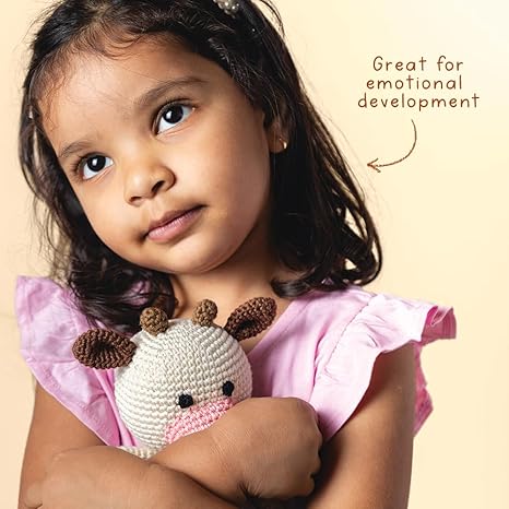 GUBBACHHI Amba Crochet Cow Soft Toy - Aaram Parents