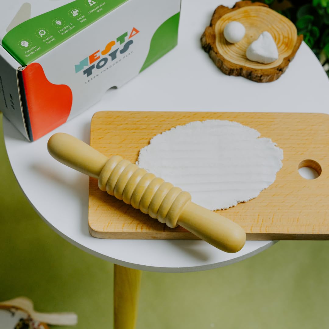 Nesta Toys Montessori-Inspired Sensory Tools: Bin Tools (6 Pcs), Bin Tools with Tray (7 Pcs), Sand Writing Tray, Dough Tool Set