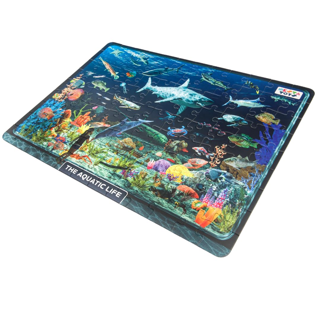 Nesta Toys - Educational Jumbo Jigsaw Puzzles (108 Pcs) - 4 Variants: Periodic Table, Solar System, World Map & Aquatic Life