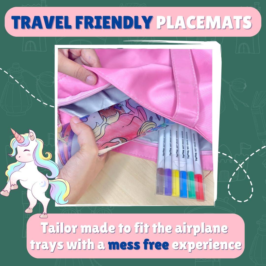 PepPlay Doodle Placemats- 3 Variants to Choose From (Space Series, Heroes & Monsters, and Magical Land) - Aaram Parents