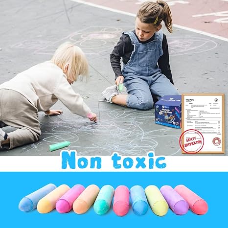 Jar Melo Jumbo Sidewalk Chalk Set – 20 Count, 15 Colors - Aaram Parents
