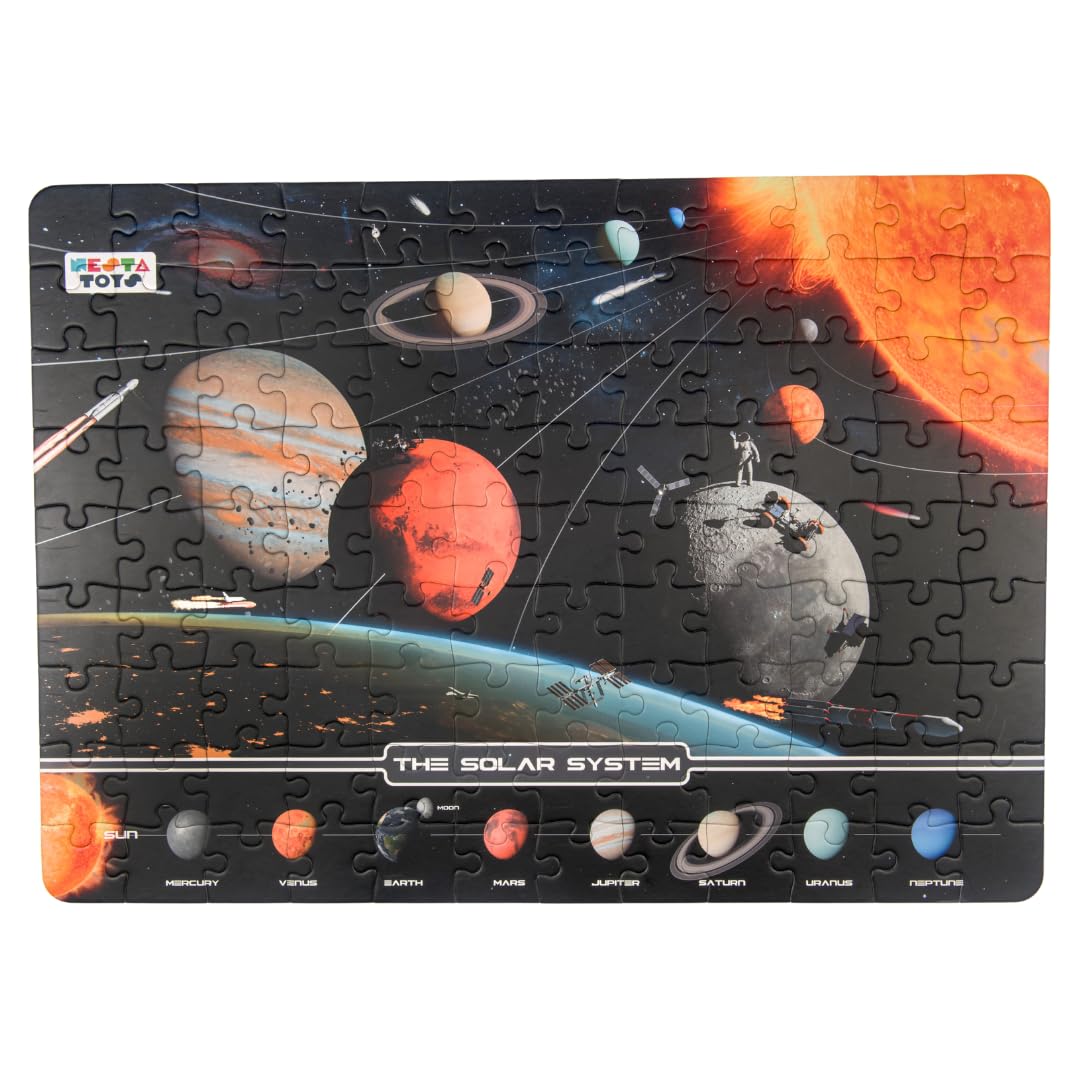 Nesta Toys - Educational Jumbo Jigsaw Puzzles (108 Pcs) - 4 Variants: Periodic Table, Solar System, World Map & Aquatic Life