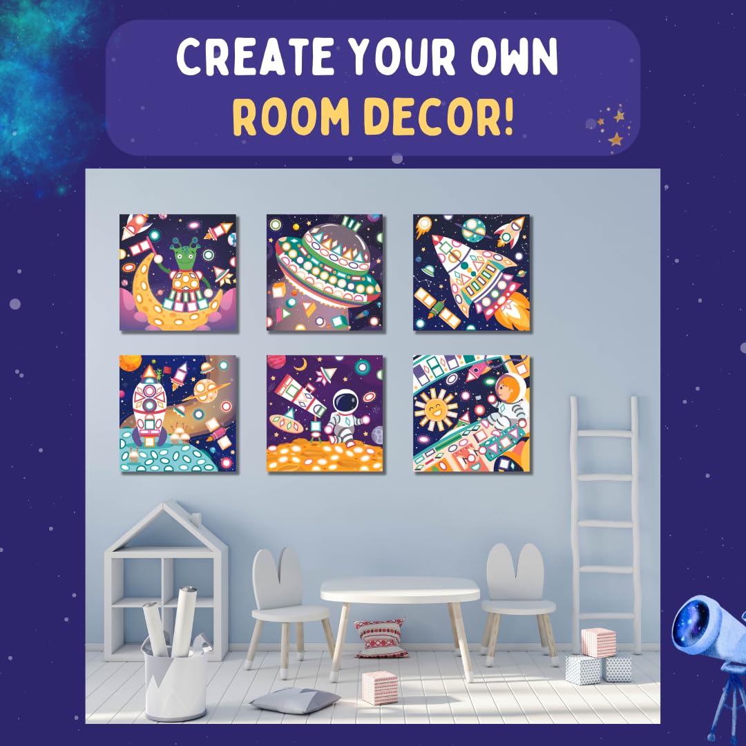 PepPlay Cardboard Shape Sticker- Space Theme - Aaram Parents