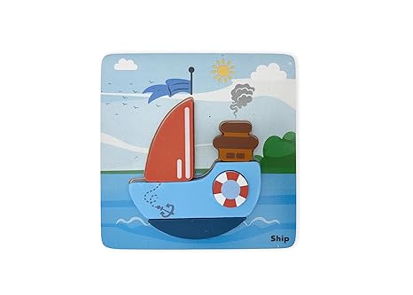 Open Ended Toddler's First 6 in 1 Puzzle - Vehicles - Aaram Parents