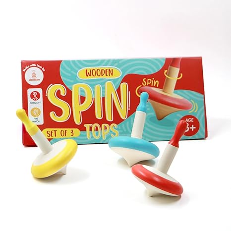 Shumee Wooden Spinning Top Toy - Aaram Parents