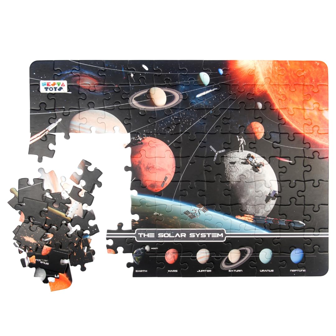 Nesta Toys - Educational Jumbo Jigsaw Puzzles (108 Pcs) - 4 Variants: Periodic Table, Solar System, World Map & Aquatic Life
