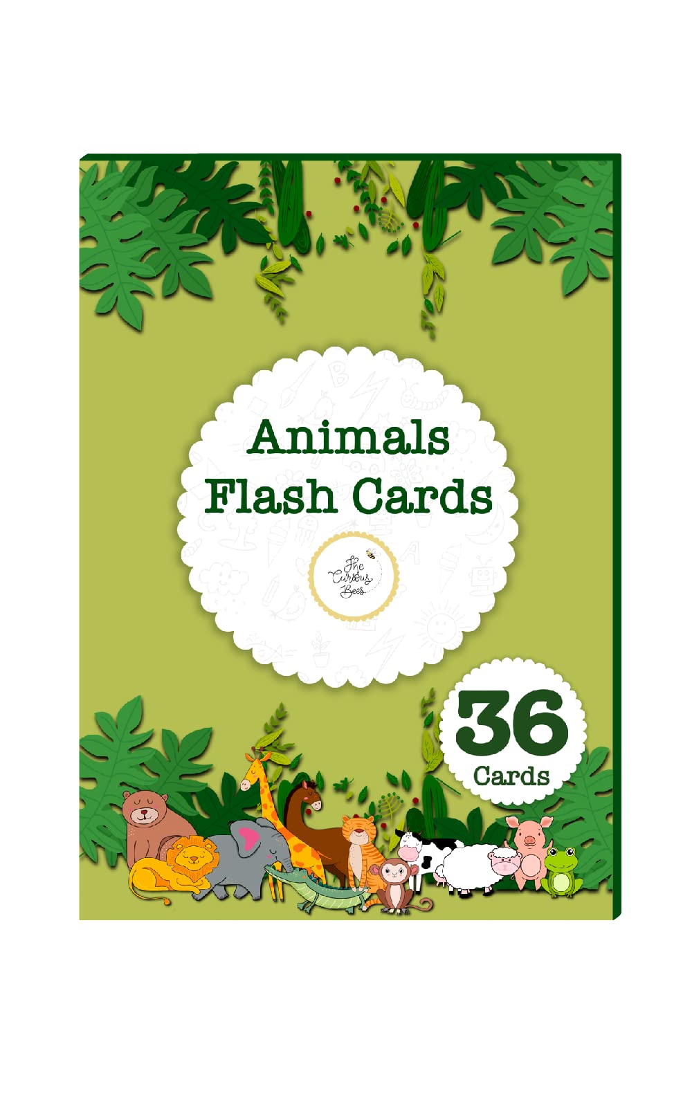 The Curious Bees - High Contrast New Born Anti-Glare Cards | 24 Objects for Visual Stimulation, Cognitive & Sensory Development of 0-6 Month Old Infants