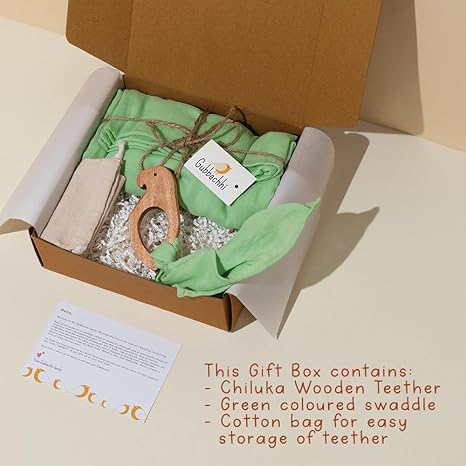 Gubbachhi Teether with Swaddle Gift Set - Aaram Parents