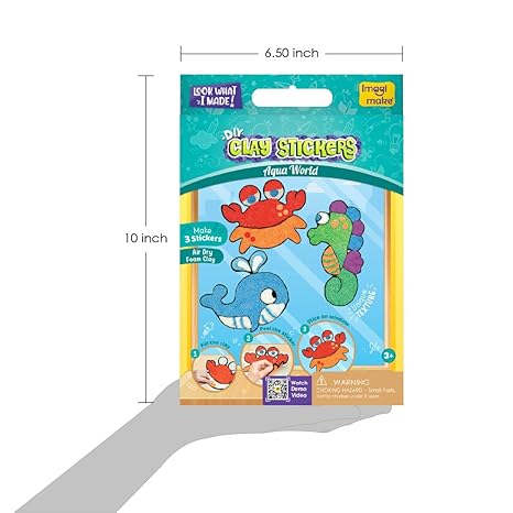 Imagimake DIY Clay Stickers Craft Kit- 3 Variants - Aaram Parents