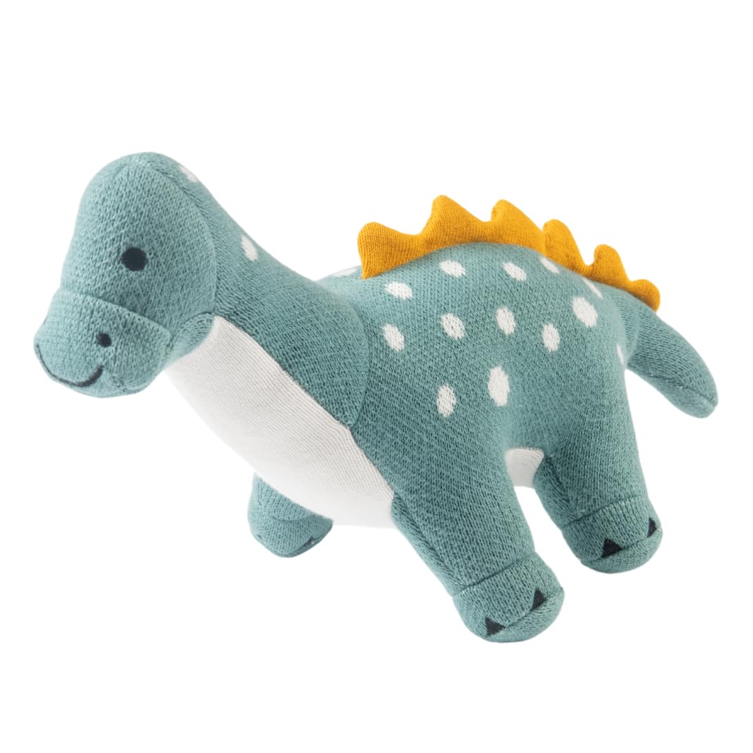 Knitted Cotton Animal Plush Toys - 4 Variants: Lion, Penguin, Zebra & Dinosaur