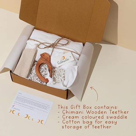 GUBBACHHI teether With Swaddle Gift Set- 3 Variants