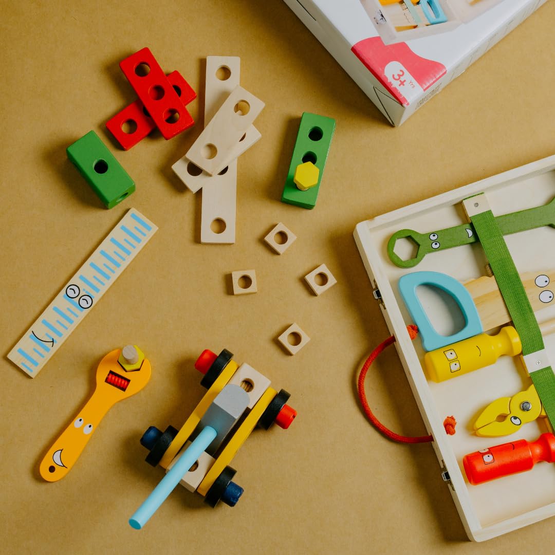 Nesta Toys - Wooden Tool Kit Set with Tool Box
