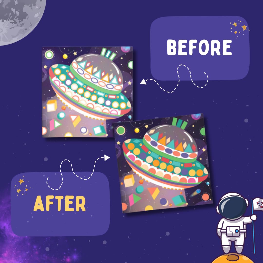 PepPlay Cardboard Shape Sticker- Space Theme - Aaram Parents