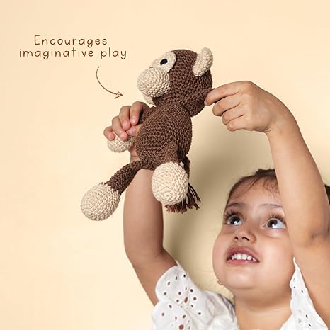 Gubbachhi Soft Toy & Rattle with Cream Swaddle Gift Set - Aaram Parents