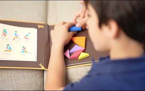 Pelikas Toyz Tangram Magnetic Tile Puzzle Game - Aaram Parents