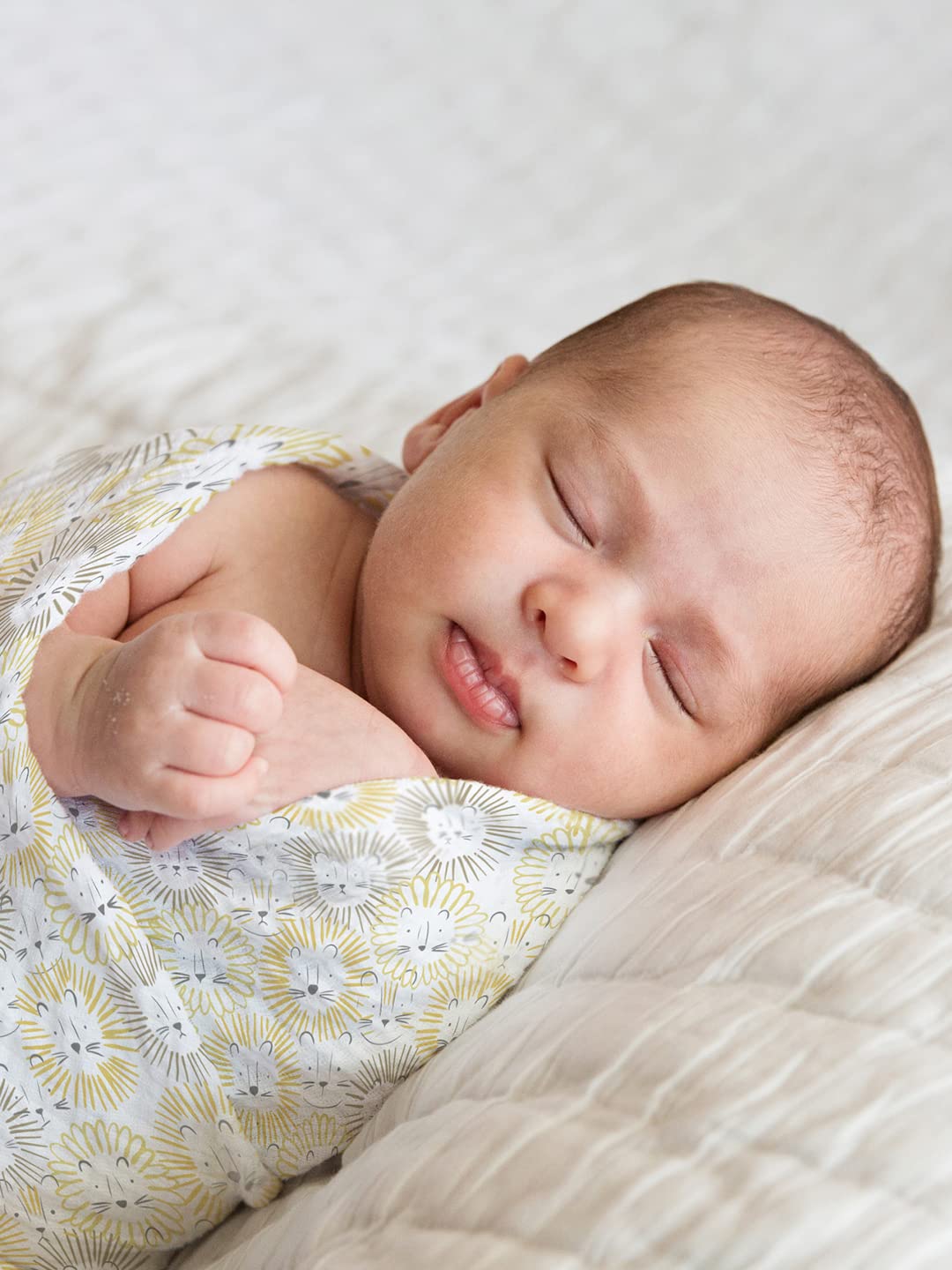 Haus & Kinder Muslin Swaddles For Newborn Pack Of 3 | 100% Cotton Baby Swaddle Blankets | Soft, Breathable, Lightweight, Organic | 100X100 Cm Citrus Groove Collection (Multicolor)