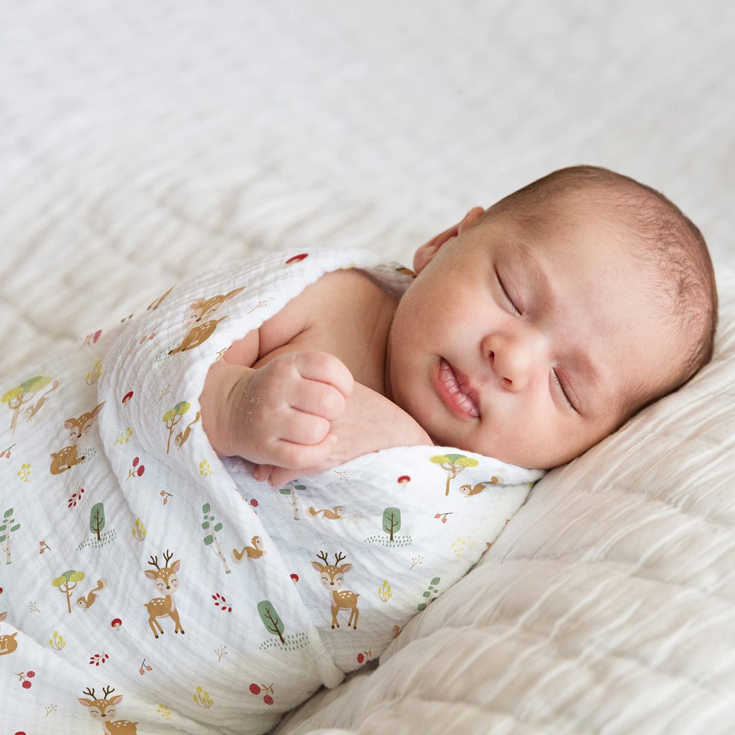 Haus and Kinder 100% Cotton Muslin Swaddles Wrap For Newborn Baby - Soft Swaddle Cloth For New Born, Muslin Baby Swaddle Wrap For New Born, New Born Swaddle, 100X100 Cm, Pack Of 5, Nautical Collection