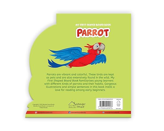 My First Shaped Board Book: Illustrated Parrot - Bird Picture Book for Kids Age 2+ Board book - Aaram Parents