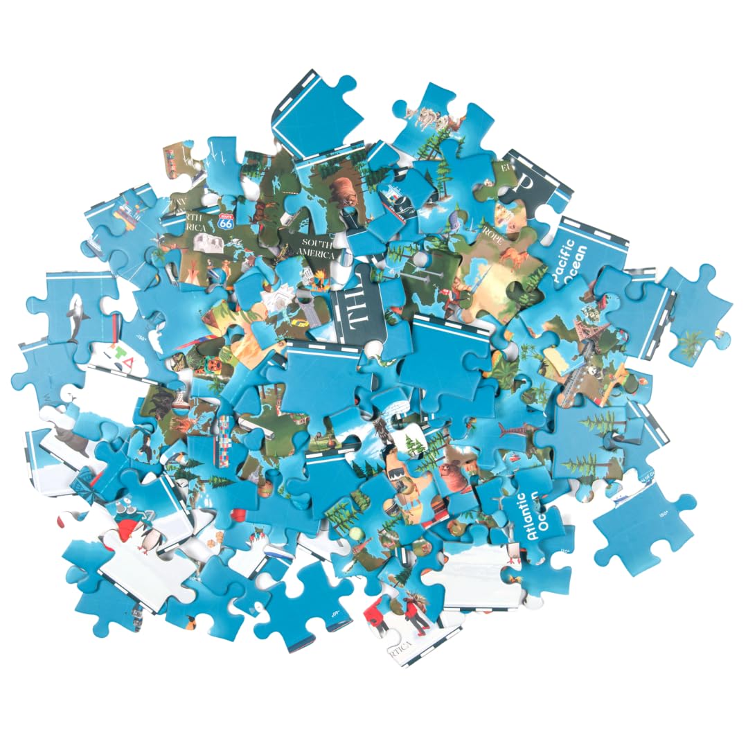 Nesta Toys - Educational Jumbo Jigsaw Puzzles (108 Pcs) - 4 Variants: Periodic Table, Solar System, World Map & Aquatic Life