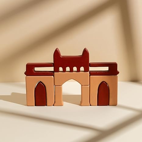 Gubbachhi Gateway of India Wooden Stacker Toy | 10 Pieces | Inspired by Gateway of India | Mango Wood | Handmade
