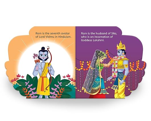 My First Shaped Board Book: Illustrated Ram Hindu Mythology Book for Kids Age 2+ (Indian Gods and Goddesses) - Aaram Parents