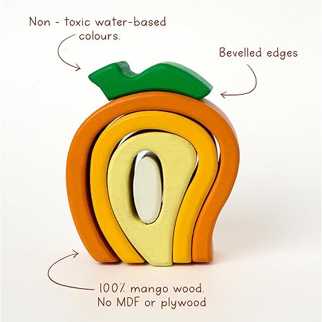Gubbachhi Wooden Fruit Stacker Toy- 3 Variants