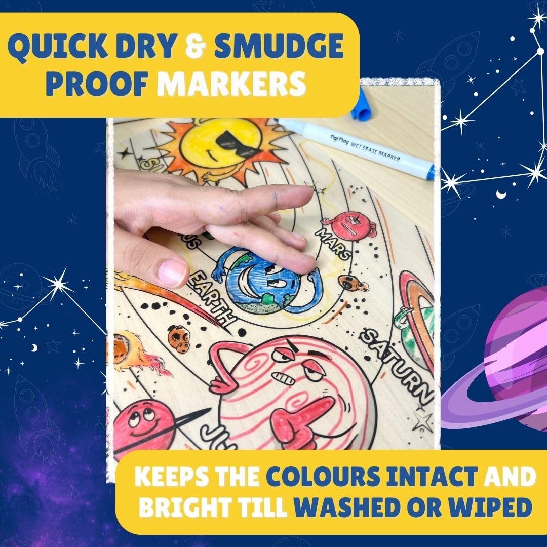 PepPlay Doodle Placemats- 3 Variants to Choose From (Space Series, Heroes & Monsters, and Magical Land) - Aaram Parents