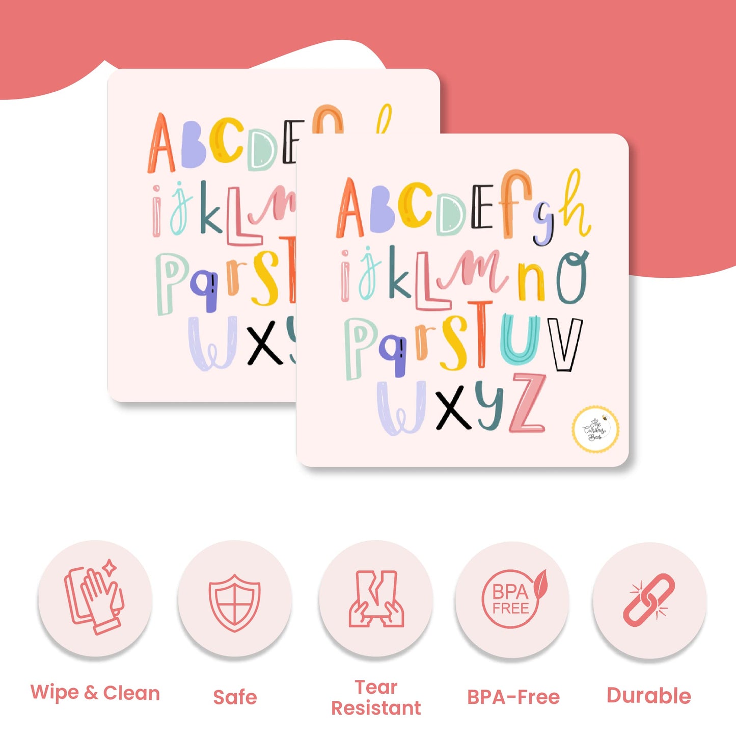 The Curious Bees Flash Cards - High Contrast New Born Anti-Glare Cards & Other Variants