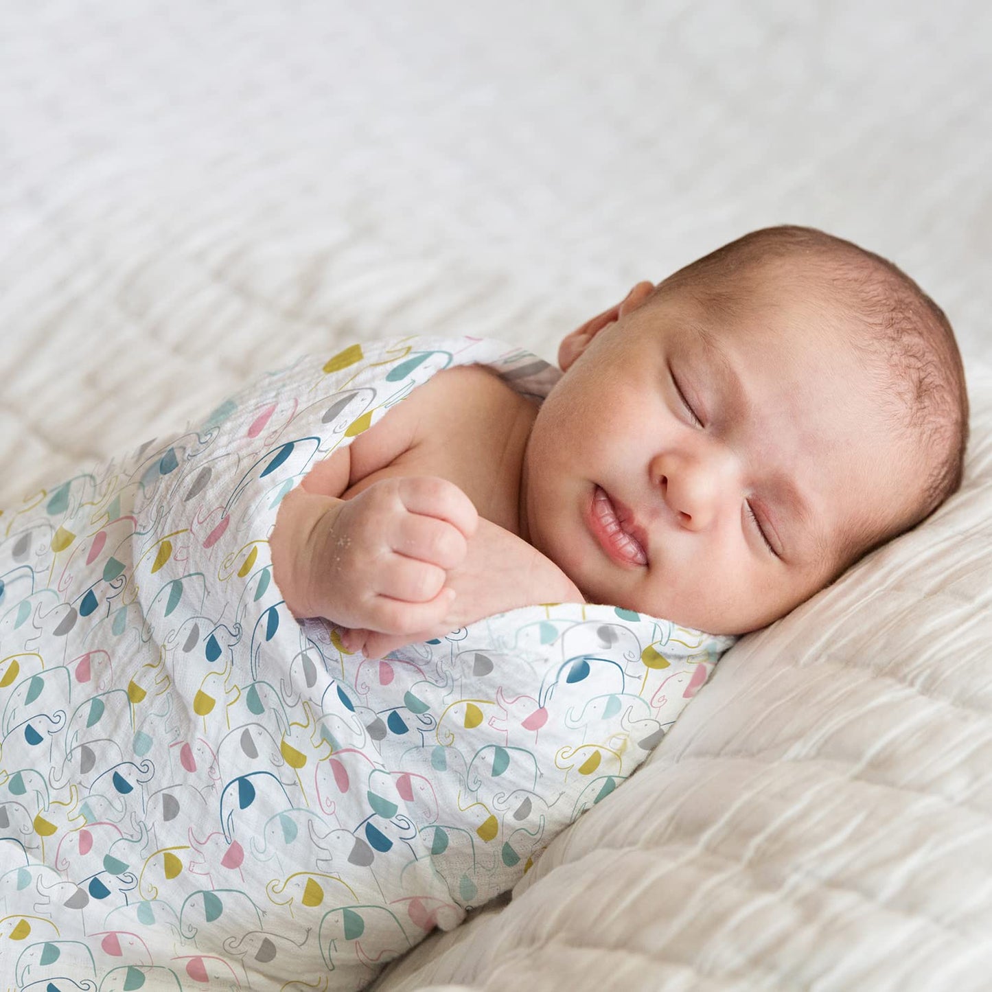 Haus and Kinder 100% Cotton Muslin Swaddles Wrap For Newborn Baby - Soft Swaddle Cloth For New Born, Muslin Baby Swaddle Wrap For New Born, New Born Swaddle, 100X100 Cm, Pack Of 5, Nautical Collection