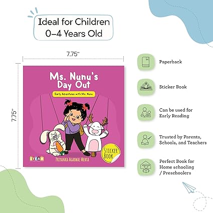 Ms. Nunu's Day Out: Sticker Book for Kids - Aaram Parents