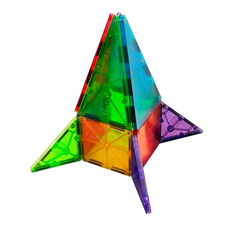 Magna-Tiles Magnetic Building Toys, Clear Colors Set (32 Pieces) - Aaram Parents