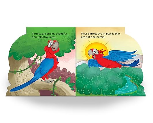 My First Shaped Board Book: Illustrated Parrot - Bird Picture Book for Kids Age 2+ Board book - Aaram Parents