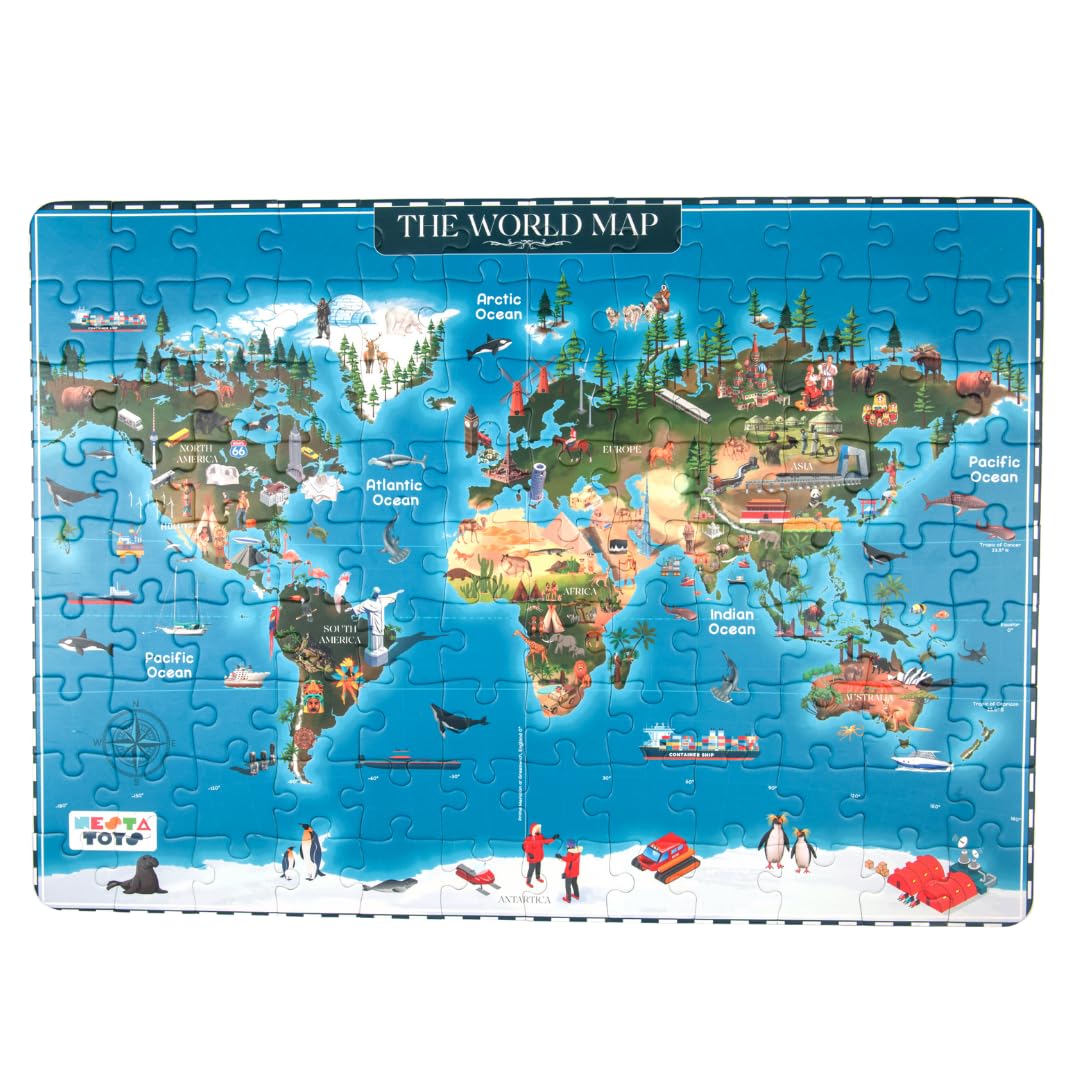 Nesta Toys - Educational Jumbo Jigsaw Puzzles (108 Pcs) - 4 Variants: Periodic Table, Solar System, World Map & Aquatic Life