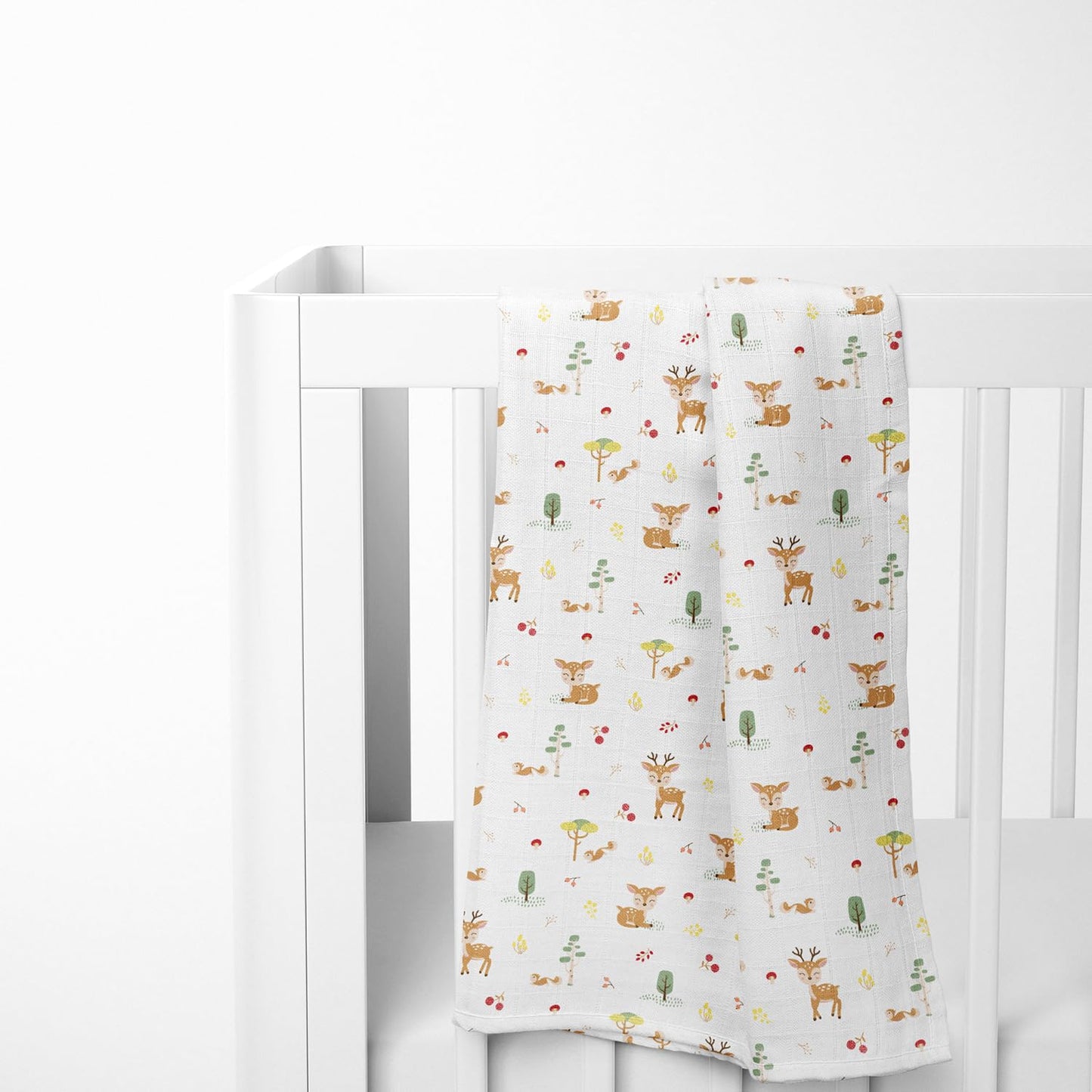 Haus & Kinder Muslin Swaddles For Newborn Pack Of 3 | 100% Cotton Baby Swaddle Blankets | Soft, Breathable, Lightweight, Organic | 100X100 Cm Citrus Groove Collection (Multicolor)