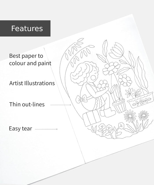 Little Boto Project- Doing Fun Things Alone - Children's Coloring Book