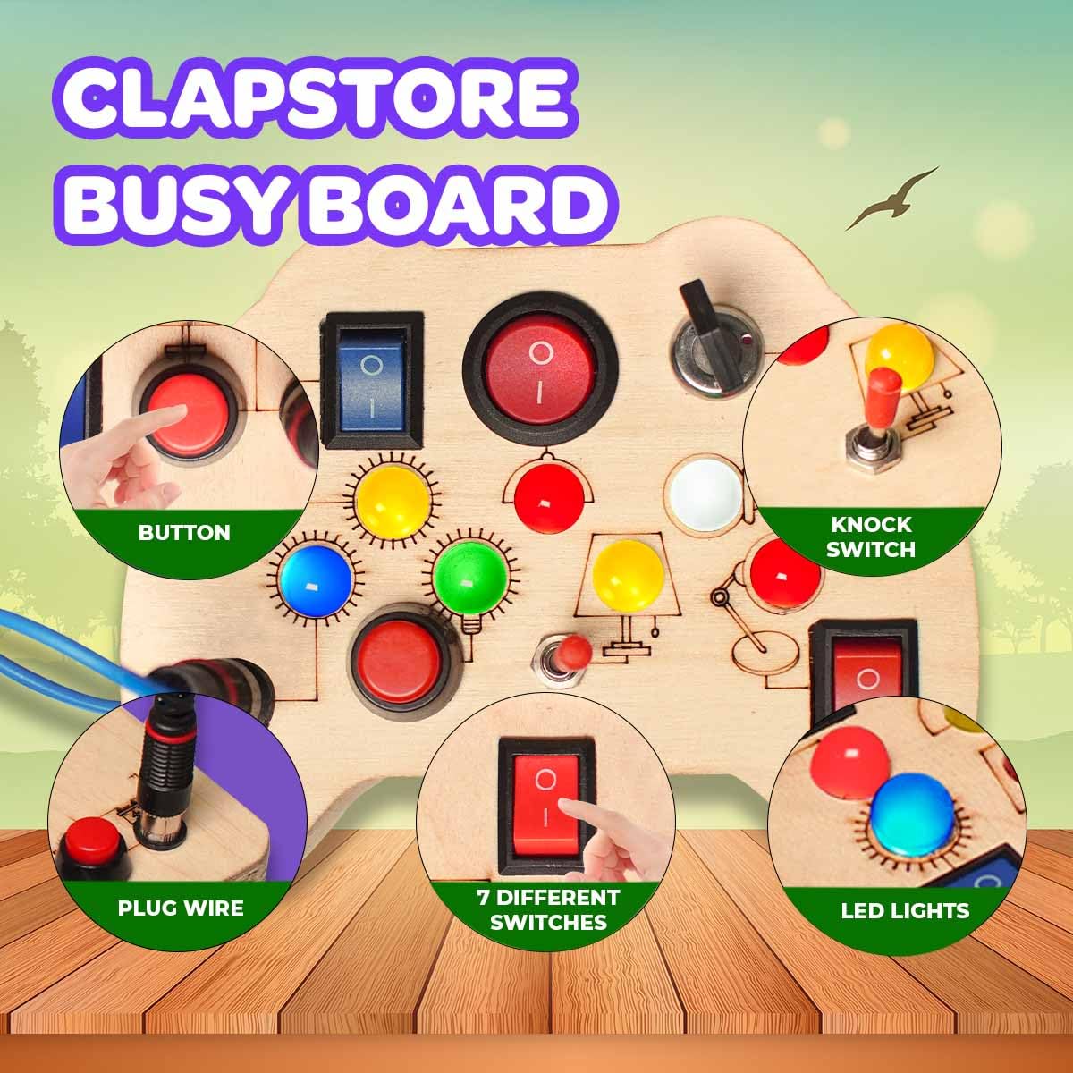 Clapstore Toys Tinker Pad Montessori Busy Board - Aaram Parents