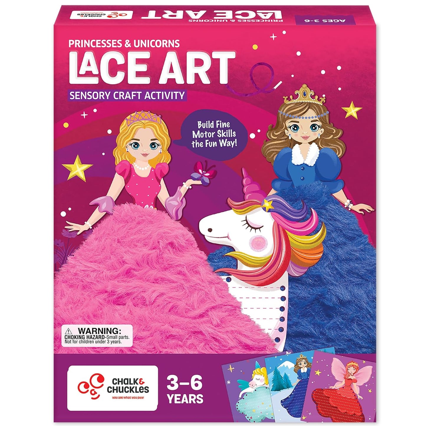 Chalk & Chuckles- Lace Art Princess Unicorn