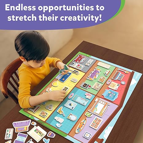 Skillmatics Creative Toy Magnetopia - 2 Variants- Design Your Home/ City - Aaram Parents