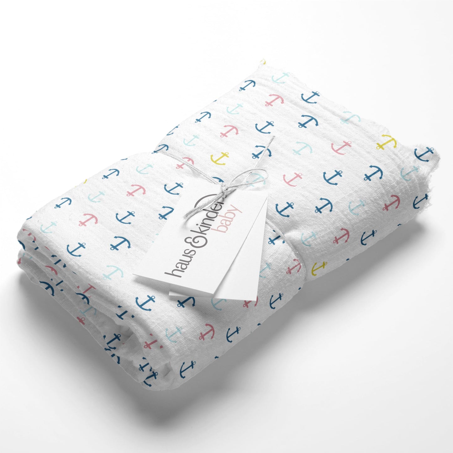 Haus and Kinder 100% Cotton Muslin Swaddles Wrap For Newborn Baby - Soft Swaddle Cloth For New Born, Muslin Baby Swaddle Wrap For New Born, New Born Swaddle, 100X100 Cm, Pack Of 5, Nautical Collection