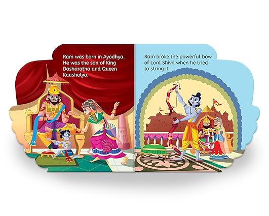 My First Shaped Board Book: Illustrated Ram Hindu Mythology Book for Kids Age 2+ (Indian Gods and Goddesses) - Aaram Parents