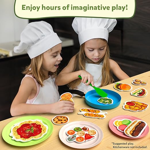 Skillmatics Pretend Play Playset - 100 Most Real Play Foods